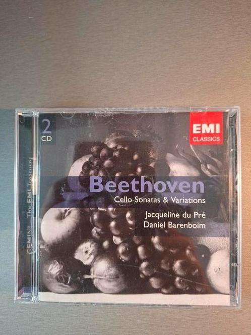 2cd. Beethoven. Cello Sonatas. (EMI, Du Pré)., Cd's en Dvd's, Cd's | Klassiek, Zo goed als nieuw, Ophalen of Verzenden