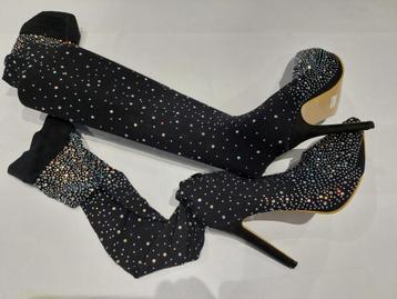 635C* sexy glittersokken tot over de knie (41) beschikbaar voor biedingen