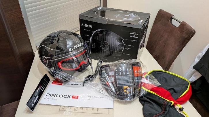 LS2 Infinity II carbone, Motoren, Kleding | Motorhelmen, S, Ophalen of Verzenden