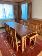 Brocante eettafel vurenhout, Ophalen, Gebruikt