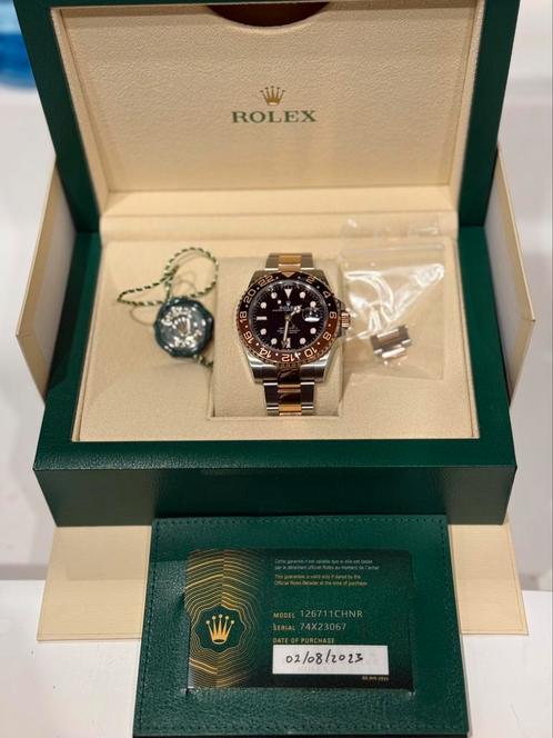Rolex gmt master rootbeer Rose gold ! Compleet 2023, Handtassen en Accessoires, Horloges | Heren, Zo goed als nieuw, Polshorloge