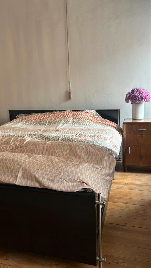 Verstelbaar tweepersoonsbed, Huis en Inrichting, Slaapkamer | Bedden, Zo goed als nieuw, Tweepersoons, Overige materialen, Zwart