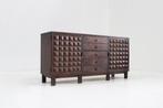 Vintage Spaanse Brutalist sideboard dressoir, Antiek en Kunst, Ophalen