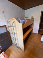 Hoogslaper met uitschuifbare bureau, Huis en Inrichting, Ophalen, Gebruikt, Eenpersoons, Beige