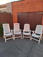 Witte kunstof tuinstoelen, Tuin en Terras, Ophalen, Gebruikt