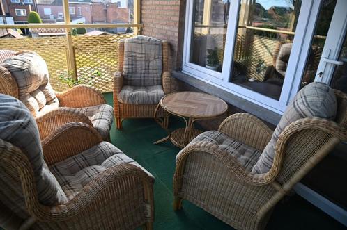 Rotan set, hoge kwaliteit, Tuin en Terras, Tuinsets en Loungesets, Zo goed als nieuw, Loungeset, Rotan, 4 zitplaatsen, Ophalen