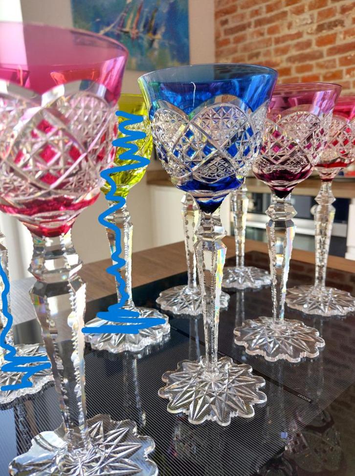 Val Saint Lambert oude Verrept . Per stuk of het geheel, Antiek en Kunst, Antiek | Glaswerk en Kristal, Ophalen