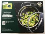 grillpan, Huis en Inrichting, Keuken | Potten en Pannen, Inox, Nieuw, Keramische plaat, Ophalen