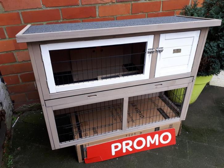 konijnenhok cotton met gazoncompartiment, Dieren en Toebehoren, Knaagdieren en Konijnen | Hokken en Kooien, Nieuw, Ophalen of Verzenden