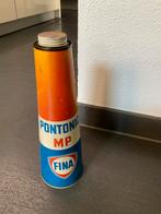 Vintage blik FINA Pontonic MP 1 L, Verzamelen, Ophalen of Verzenden, Zo goed als nieuw