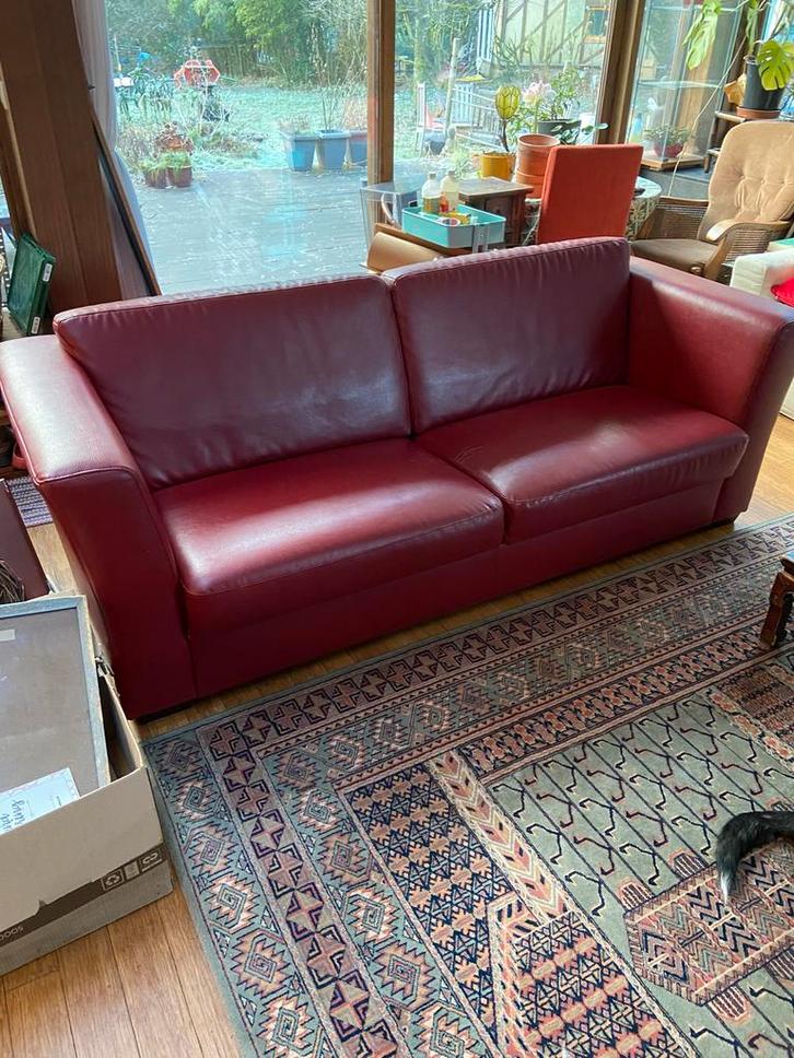 GRATIS 2 rode zetels, Huis en Inrichting, Zetels | Zetels, Zo goed als nieuw, Ophalen