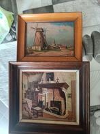 Deux anciens tableaux antiquités, Ophalen of Verzenden