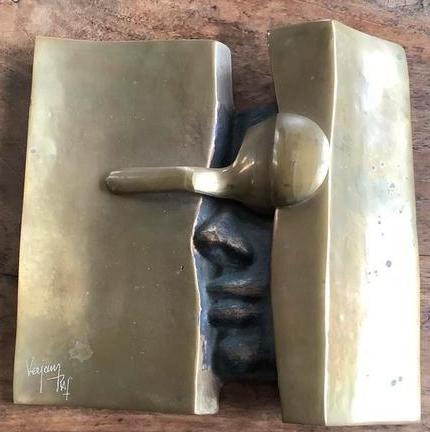 Raf Verjans – Bronzen wandreliëf, gesigneerd, genummerd., Antiek en Kunst, Kunst | Beelden en Houtsnijwerken, Ophalen