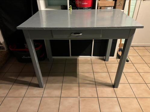 Grijs tafel / bureau, Huis en Inrichting, Bureaus, Zo goed als nieuw, Bureau, Ophalen
