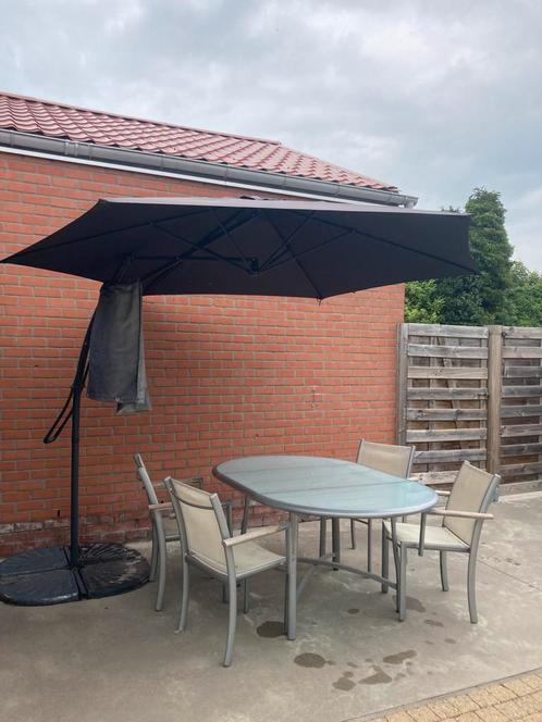 Zeer degelijke tuinset, Tuin en Terras, Tuinsets en Loungesets, Zo goed als nieuw, Tuinset, Aluminium, 4 zitplaatsen, Ophalen