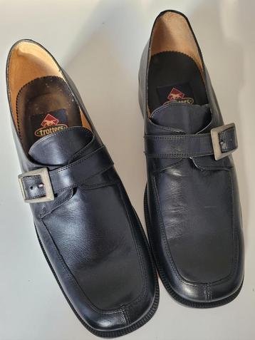 Trotters 44 zwarte leren schoenen met gesp beschikbaar voor biedingen