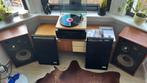 Set complet de LP, ampli incl FM + vintage haut parleurs, Enlèvement ou Envoi, Utilisé, Haut-parleurs Frontaux, Arrière ou Stéréo