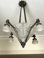 art deco kroonluchter, Huis en Inrichting, Lampen | Kroonluchters, Ophalen, Gebruikt, Glas, Art deco