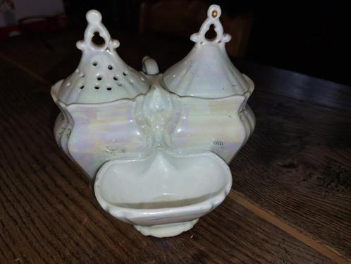oud porseleinen peper-zoutvaatje, begin 1900, Antiek en Kunst, Curiosa en Brocante, Ophalen of Verzenden