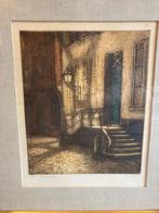 schilderij - Ets "avondlicht" - Albert Geudens, Enlèvement