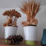 2 bloempotten met droogbloemen, Huis en Inrichting, Ophalen, Zo goed als nieuw
