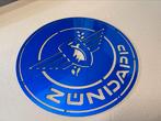 Zundapp logo van staal, blauw metallic, decoratie, cadeau, Fietsen en Brommers, Ophalen of Verzenden