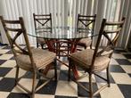 eettafel in glas met stoelen, Huis en Inrichting, Ophalen, Glas