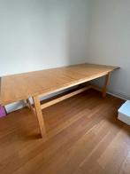 Grote, stevige massief houten tafel / werktafel te koop, Ophalen, Gebruikt, 100 tot 150 cm, 200 cm of meer