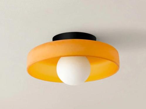 Plafondlamp oranje-geel, Huis en Inrichting, Lampen | Plafondlampen, Nieuw, Glas, Kunststof, Ophalen