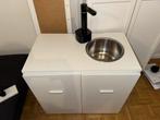 mobiele handwasbak met een elektrische kraan, Doe-het-zelf en Bouw, Ophalen, Zo goed als nieuw, Inox, Wastafel