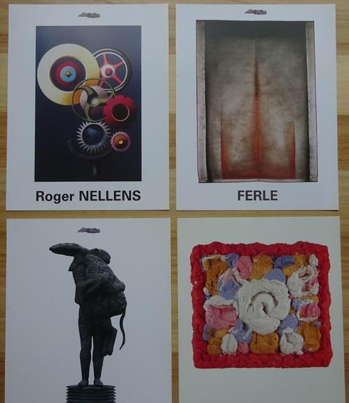4 invitaties Veranneman : Ferle, Bogart, Nellens en Ryder, Boeken, Catalogussen en Folders, Zo goed als nieuw, Folder, Ophalen of Verzenden