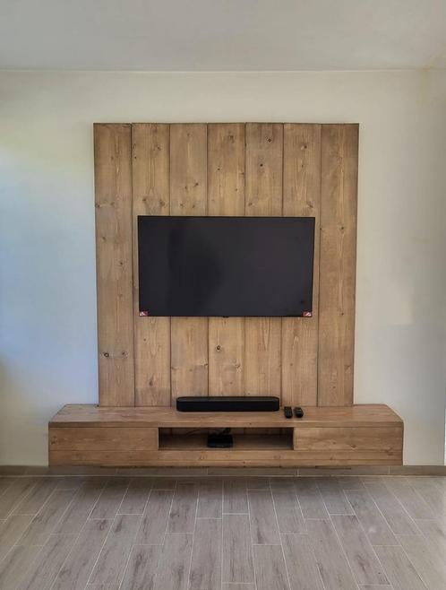 Bahut en bois massif 100% sur mesure - Menuisier Flémalle, Maison & Meubles, Armoires | Mobilier de télévision, Neuf, Enlèvement ou Envoi