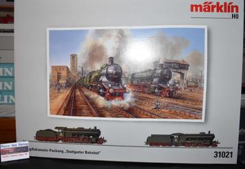 Märklin 31021 Set stoomlocomotiefset "Station Stuttgart" beschikbaar voor biedingen