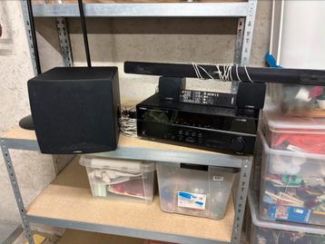 Home cinéma Yamaha HTR-3063 complet – Ampli + enceintes + ca beschikbaar voor biedingen