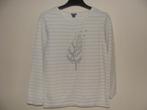 Pulls blanc lignes argentés,1 gris New York, taille 10 ans, Kiabi,, Meisje, Trui of Vest, Ophalen of Verzenden