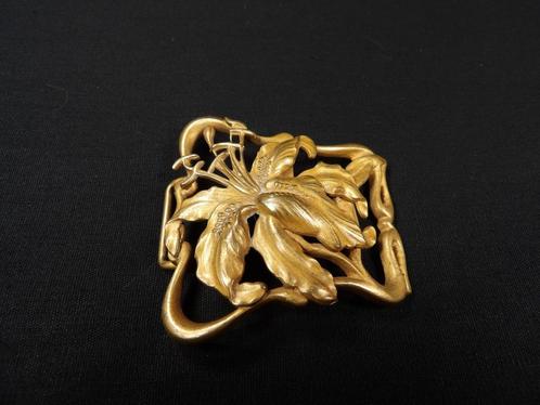 Art Nouveau gesp, Handtassen en Accessoires, Antieke sieraden, Verguld, Ophalen of Verzenden