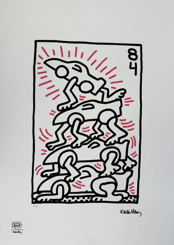 Keith Haring - Cars Tower ‘84, Antiek en Kunst, Kunst | Litho's en Zeefdrukken, Ophalen of Verzenden