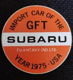 Sticker SUBARU GFT import car of o1975 USA, Verzenden, Zo goed als nieuw, Auto of Motor