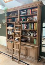 Massief eikenhouten boekenkast, Huis en Inrichting, 25 tot 50 cm, 200 cm of meer, Ophalen of Verzenden, Eikenhout