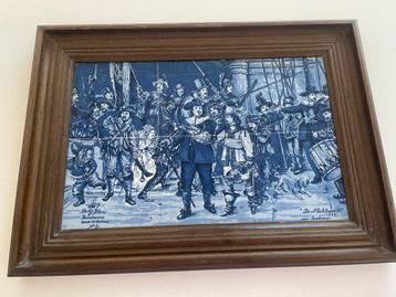 Delft blauw schilderij beschikbaar voor biedingen