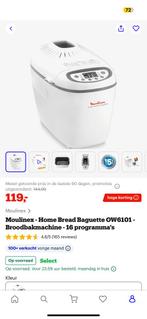 Moulinex home bread baguette, Neuf, Enlèvement ou Envoi, Avec minuteur, Plus de 10 programmes