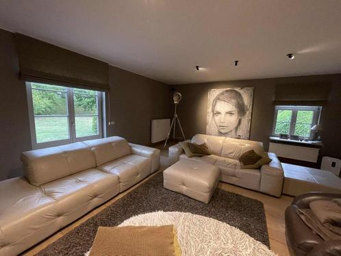 Lederen salon Natuzzi, Huis en Inrichting, Zetels | Complete zithoeken, Zo goed als nieuw, Leer, Ophalen