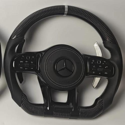 Mercedes carbon leer stuur custom, Auto-onderdelen, Besturing, Mercedes-Benz, Nieuw, Ophalen of Verzenden