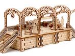 3D Houten Puzzel Trein Spoor Station 1:40 - DIY Wood Build, Verzenden, Nieuw
