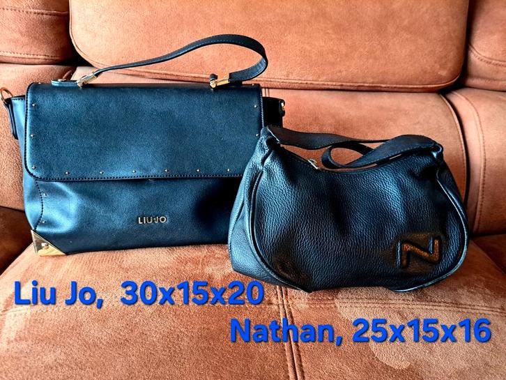 Handtassen Liu Jo en Nathan, Handtassen en Accessoires, Tassen | Schoudertassen, Zo goed als nieuw, Overige merken, Zwart, Leer