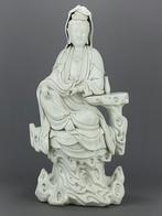 Groot Chinees Blanc de Chine Guanyin beeld, Antiek en Kunst, Ophalen of Verzenden