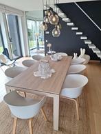 Chaises blanches modernes avec structure en bois, Maison & Meubles, Neuf, Bois, Enlèvement, Cinq, Six Chaises ou plus