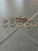 Ensemble de bagues en or, Bijoux, Sacs & Beauté, Piercings, Enlèvement ou Envoi, Comme neuf, Autres types, Avec strass