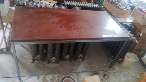 Bruine kantoortafel (vintage), Huis en Inrichting, Bureaus, Gebruikt, Bureau, Ophalen