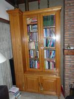 eiken boekenkast, Avec porte(s), Verre, Comme neuf, 100 à 150 cm